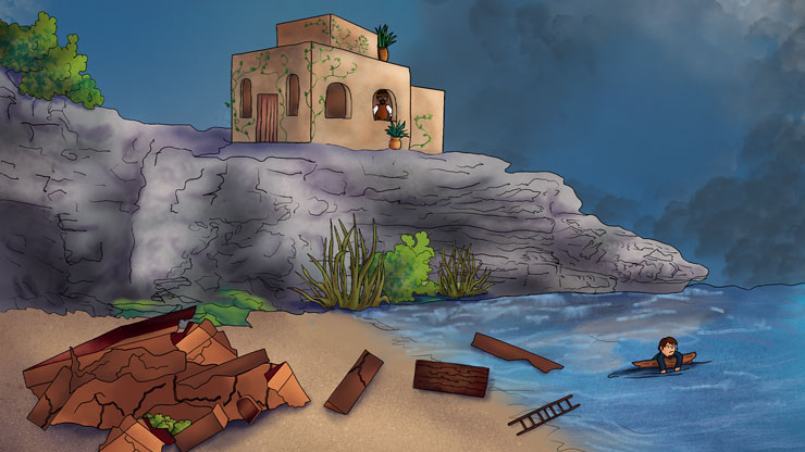 House on rock & sand